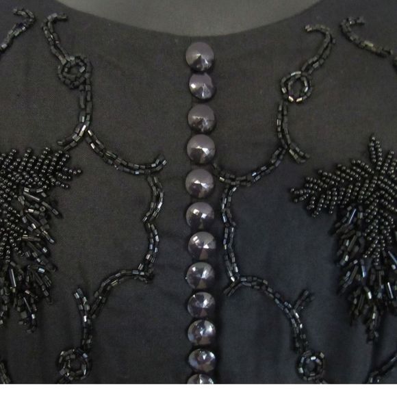 Vintage Beaded Layered Maxi Dress Kathie Lee For Plaza South 10 - Picture 5 of 12